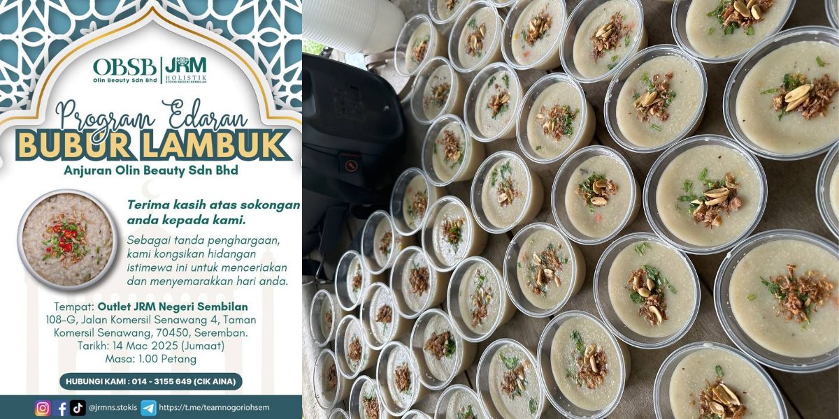 CSR Edaran Bubur Lambuk Anjuran OBSB di Outlet JRM Negeri Sembilan 14 Mac 2025