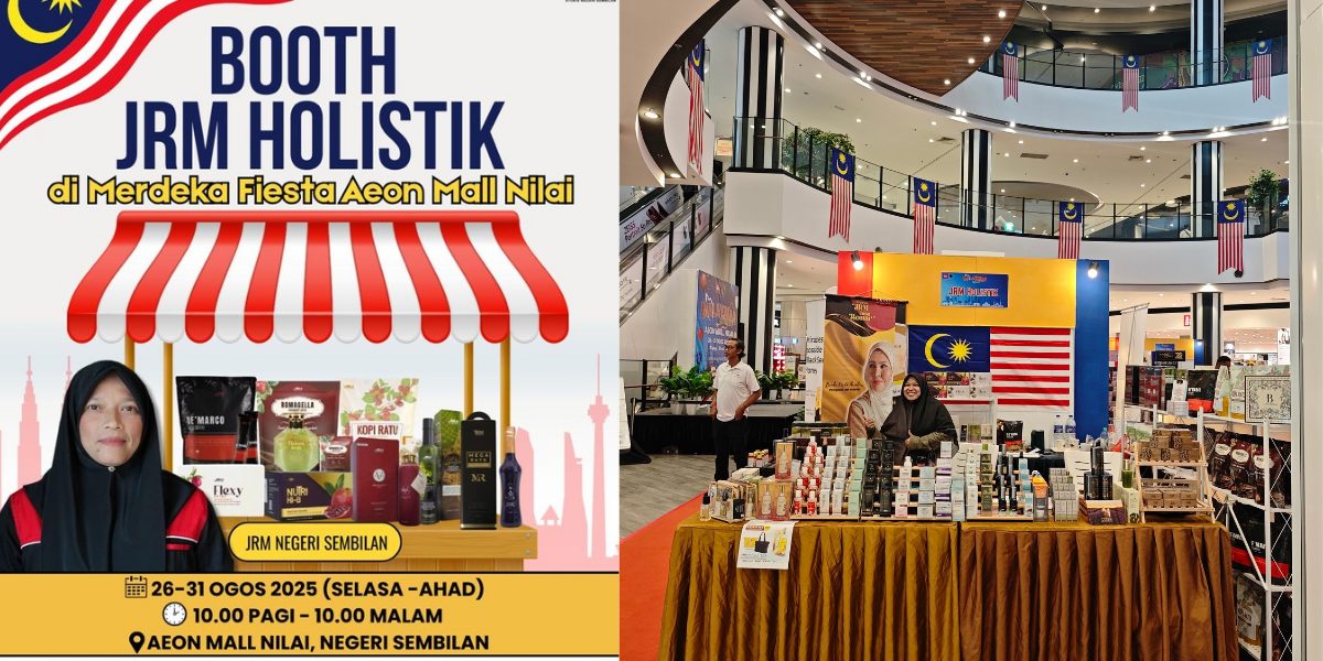 Booth Pengedar JRMNS, Puan Azlin Musa sempena Merdeka Fiesta AEON Mall Nilai